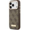 Guess 4G Logo Plate Magsafe Case For Iphone 17 Pro Brown - (GUHMP17LU4GPRW)