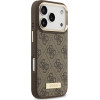 Guess 4G Logo Plate Magsafe Case For Iphone 17 Pro Brown - (GUHMP17LU4GPRW)