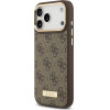 Guess 4G Logo Plate Magsafe Case For Iphone 17 Pro Max Brown - (GUHMP17XU4GPRW)