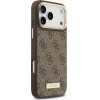 Guess 4G Logo Plate Magsafe Case For Iphone 17 Pro Max Brown - (GUHMP17XU4GPRW)