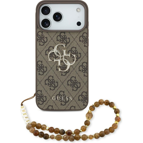 Guess 4G Strap 4G Classic Logo Case For Iphone 17 Pro Max Brown - (GUHCP17XP4GMGSW)