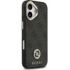 Guess 4G Strass Logo & Big Strap Metal Buttons Magsafe Case For Iphone 17 Black - (GUHMP17SP4G4DCSK)