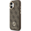 Guess 4G Strass Logo & Big Strap Metal Buttons Magsafe Case For Iphone 17 Brown - (GUHMP17SP4G4DCSW)
