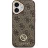 Guess 4G Strass Logo & Big Strap Metal Buttons Magsafe Case For Iphone 17 Brown - (GUHMP17SP4G4DCSW)