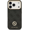 Guess 4G Strass Logo & Big Strap Metal Buttons Magsafe Case For Iphone 17 Pro Black - (GUHMP17LP4G4DCSK)