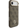 Guess 4G Strass Logo & Big Strap Metal Buttons Magsafe Case For Iphone Air Brown - (GUHMP17MP4G4DCSW)