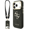 Guess Case 4G Big 4G Classic Logo Big Strap Metal Buttons For Iphone 17 Pro Black - (GUHCP17LP4G4BCSK)