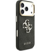 Guess Case 4G Big 4G Classic Logo Big Strap Metal Buttons For Iphone 17 Pro Black - (GUHCP17LP4G4BCSK)