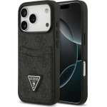 Guess Case 4G Double Card Triangle For Iphone 17 Pro Black - (GUHCP17LP4TPK)