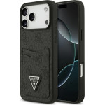 Guess Case 4G Double Card Triangle For Iphone 17 Pro Max Black - (GUHCP17XP4TPK)