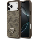 Guess Case 4G Double Card Triangle For Iphone 17 Pro Max Brown - (GUHCP17XP4TPW)