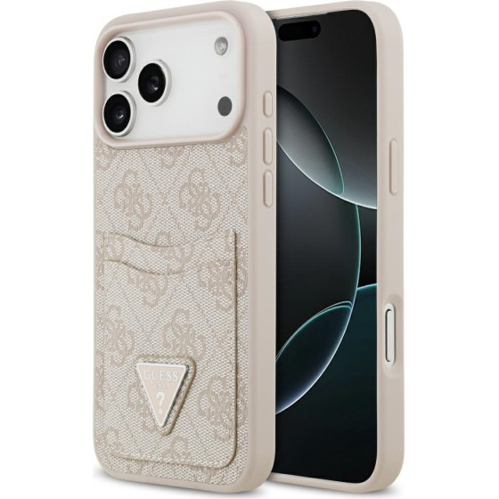 Guess Case 4G Double Card Triangle For Iphone 17 Pro Max Pink - (GUHCP17XP4TPP)