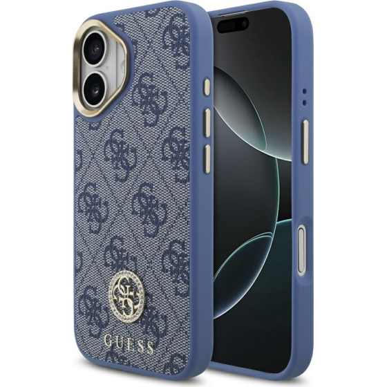 Guess Case 4G Strass Logo Magsafe For Iphone 17 Blue - (GUHMP17SP4GRMDEB)