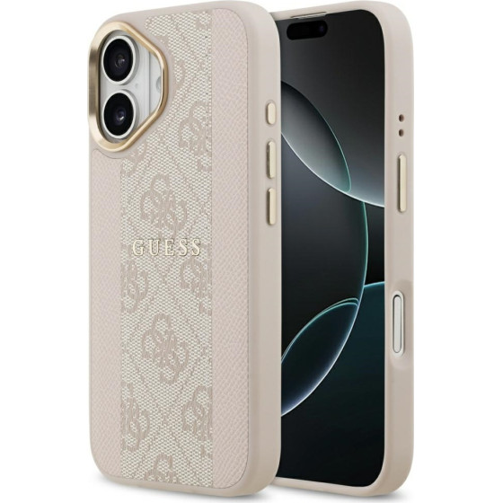 Guess Case 4G Stripe Magsafe For Iphone 17 Pink - (GUHMP17SPG4SEMCP)