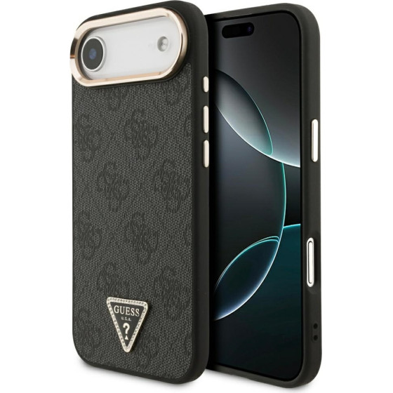 Guess Case 4G Triangle Logo Magsafe For Iphone Air Black Gold - (GUHMP17MP4GTDGMK)