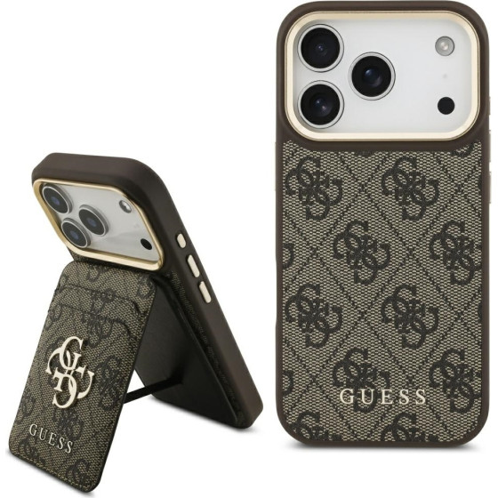 Guess Case 4G With Wallet Magsafe For Iphone 17 Pro Brown - (GUBPHCP17LP4SM4MCW)