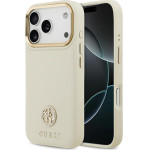 Guess Case Grained Strass Logo Magsafe For Iphone 17 Pro Beige - (GUHMP17LPGCRMDEE)