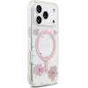 Guess Case Resin Flowers Glitter Magsafe For Iphone 17 Pro Pink - (GUHMP17LRBFGFGMP)