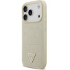 Guess Croco Triangle Logo Magsafe Case For Iphone 17 Pro Gold - (GUHMP17LPCRTHCD)