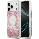 Guess Etui Resin Bottom Glitter Magsafe Do Iphone 17 Pro Rozowy - (GUHMP17LRGRGEP)