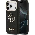 Guess Fixed Glitter Big 4G Metal Frame Case For Iphone 17 Pro Black - (GUHCP17LHG4SGCK)