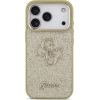 Guess Fixed Glitter Big 4G Metal Frame Case For Iphone 17 Pro Gold - (GUHCP17LHG4SGCD)
