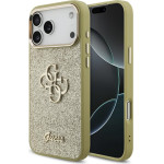 Guess Fixed Glitter Big 4G Metal Frame Case For Iphone 17 Pro Max Gold - (GUHCP17XHG4SGCD)