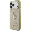 Guess Fixed Glitter Big 4G Metal Frame Case For Iphone 17 Pro Max Gold - (GUHCP17XHG4SGCD)