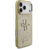Guess Fixed Glitter Big 4G Metal Frame Case For Iphone 17 Pro Max Gold - (GUHCP17XHG4SGCD)