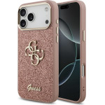 Guess Fixed Glitter Big 4G Metal Frame Case For Iphone 17 Pro Max Pink - (GUHCP17XHG4SGCP)