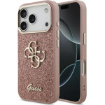 Guess Fixed Glitter Big 4G Metal Frame Case For Iphone 17 Pro Pink - (GUHCP17LHG4SGCP)