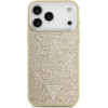 Guess Glitter Triangle Logo Magsafe Case For Iphone 17 Pro Max Gold - (GUHMP17XPFGTSCMD)