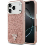 Guess Glitter Triangle Logo Magsafe Case For Iphone 17 Pro Pink - (GUHMP17LPFGTSCMP)