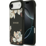 Guess Grained Flowers Classic Logo Magsafe Case For Iphone Air Black - (GUHMP17MPGNMPLMK)