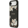 Guess Grained Flowers Classic Logo Magsafe Case For Iphone Air Black - (GUHMP17MPGNMPLMK)