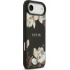 Guess Grained Flowers Classic Logo Magsafe Case For Iphone Air Black - (GUHMP17MPGNMPLMK)