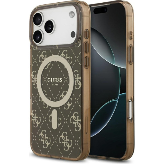Guess Iml 4G Background Magsafe Case For Iphone 17 Pro Max Brown - (GUHMP17XH4DTEW)