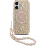 Guess Iml Flowers Electro Pearl Strap Magsafe Case For Iphone 17 Pink - (GUHMP17SHCPOFPP)