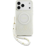 Guess Iml Flowers Electro Pearl Strap Magsafe Case For Iphone 17 Pro Max White - (GUHMP17XHCPOFPH)