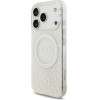 Guess Iml Flowers Electro Pearl Strap Magsafe Case For Iphone 17 Pro White - (GUHMP17LHCPOFPH)