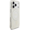 Guess Iml Flowers Electro Pearl Strap Magsafe Case For Iphone 17 Pro White - (GUHMP17LHCPOFPH)