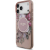 Guess Iml Flowers Pearl Strap Magsafe Case For Iphone 17 Pro Max Pink - (GUHMP17XHFWBRCESP)