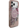 Guess Iml Flowers Pearl Strap Magsafe Case For Iphone 17 Pro Max Pink - (GUHMP17XHFWBRCESP)