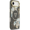 Guess Iml Glitter Flowers Triangle Magsafe Case For Iphone Air Black - (GUHMP17MHFLPEDK)