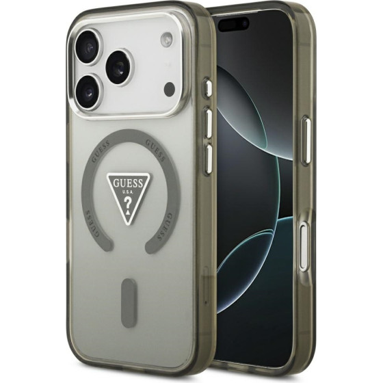 Guess Iml Gradient Triangle Logo Magsafe Case For Iphone 17 Pro Max Khaki - (GUHMP17XHGTMLCGA)