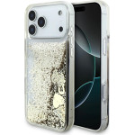 Guess Liq case. Glitter 4 Charms For Iphone 17 Pro Max Gold - (GUHCP17XGLHFLGO)