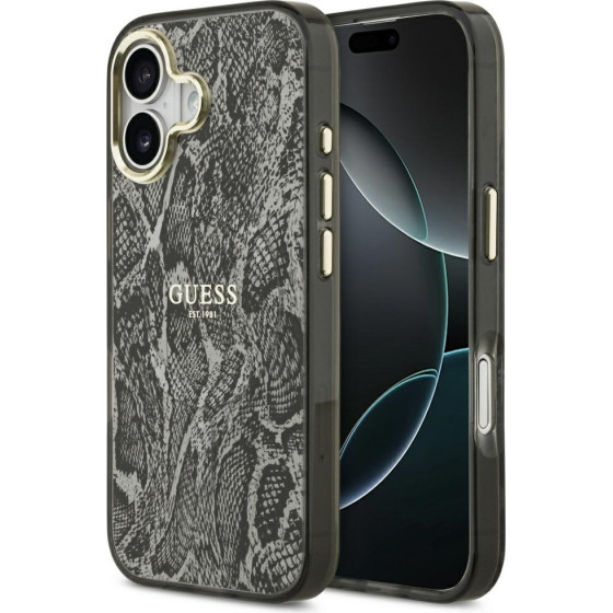 Guess Python Pattern Magsafe Case For Iphone 17 Black - (GUHMP17SHIMPYGK)