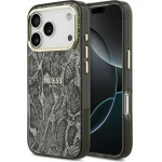 Guess Python Pattern Magsafe Case For Iphone 17 Pro Black - (GUHMP17LHIMPYGK)
