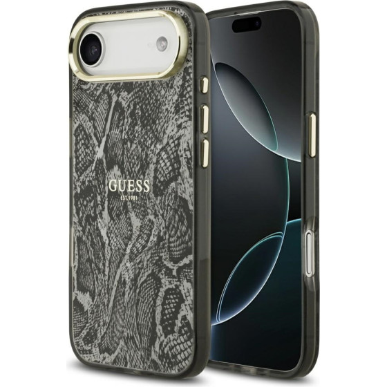 Guess Python Pattern Magsafe Case For Iphone Air Black - (GUHMP17MHIMPYGK)