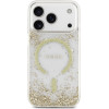Guess Resin Bottom Glitter Magsafe Case For Iphone 17 Pro Gold - (GUHMP17LRGRGED)
